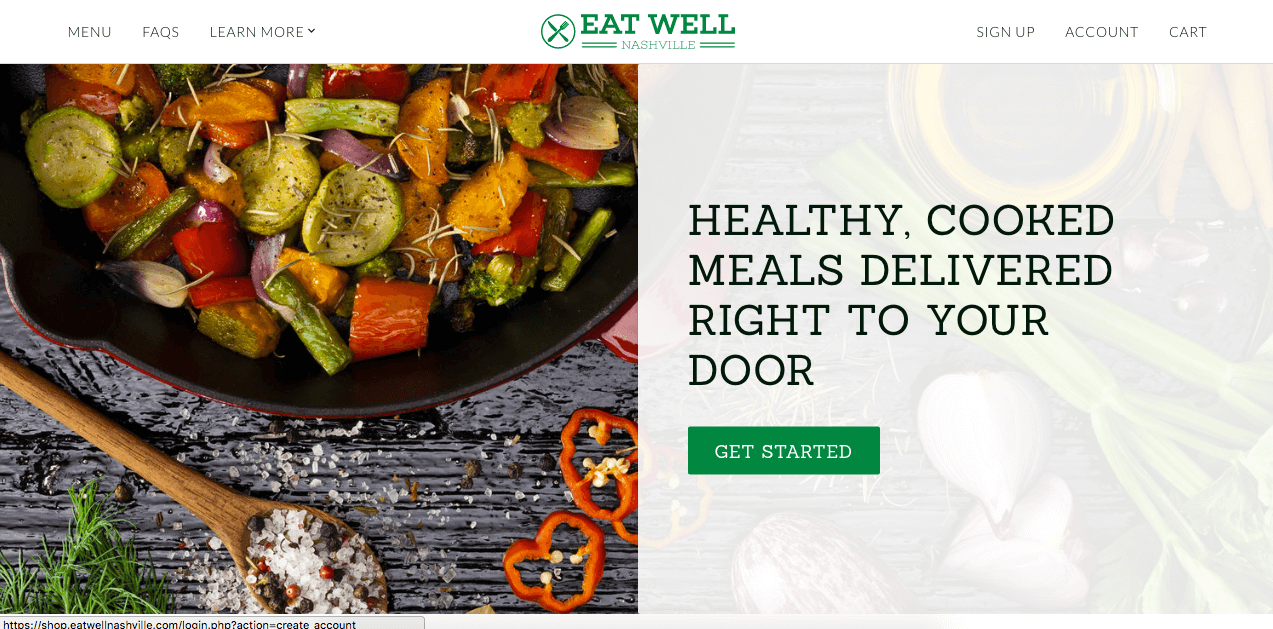 homepage - Eat Well Nashville Case Study