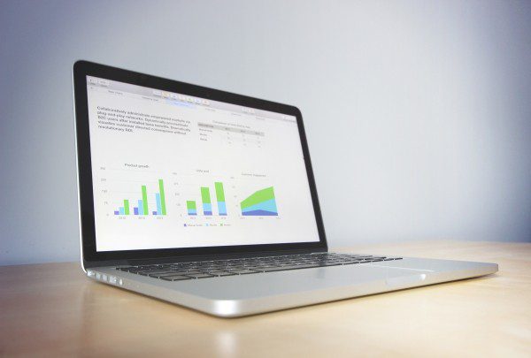 macbook laptop business work computer charts