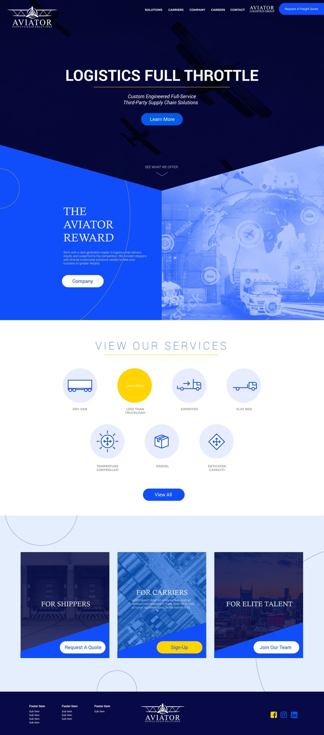 AVIATOR SUPPLY - Web Design Franklin