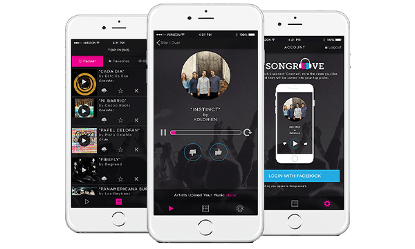 songroove music discovery app mobile hero