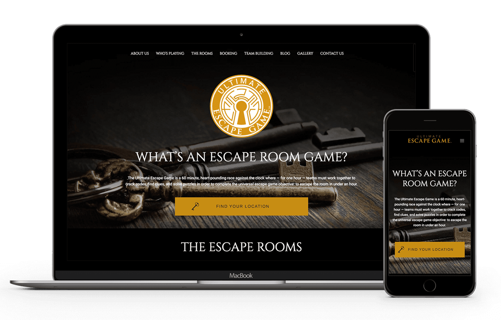 ultimate escape game casestudy - Nashville TN web design